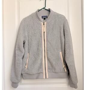 Patagonia Gray Fuzzy Fleece Full Zip Jacket Size Medium‎